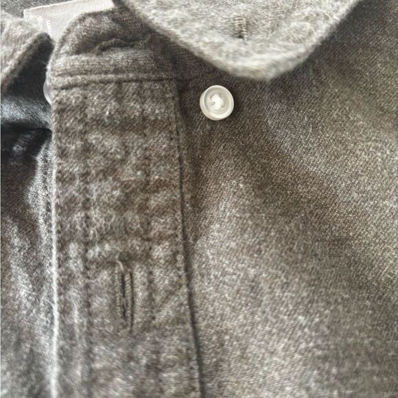 Everlane Mens Size Extra Large Olive Green Cotton Flannel Button Down Shirt - Picture 10 of 13